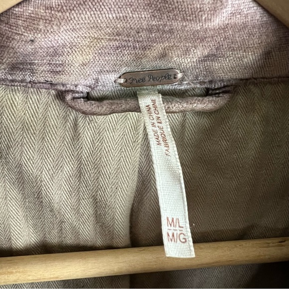 Free People Velvet Trucker Jacket Large - Picture 3 of 8